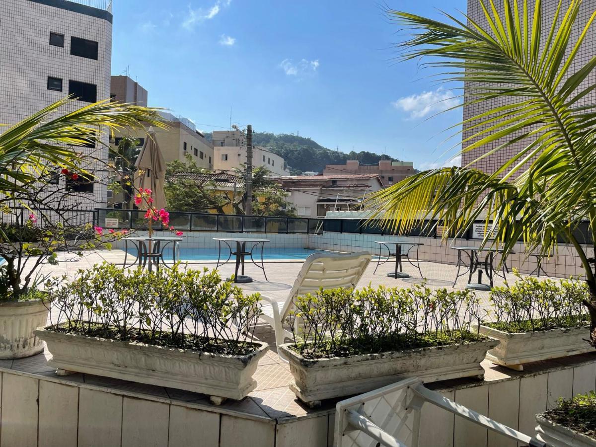 Confortavel Apartamento 1 Dorm Com Piscina E Lazer Guarujá Kültér fotó